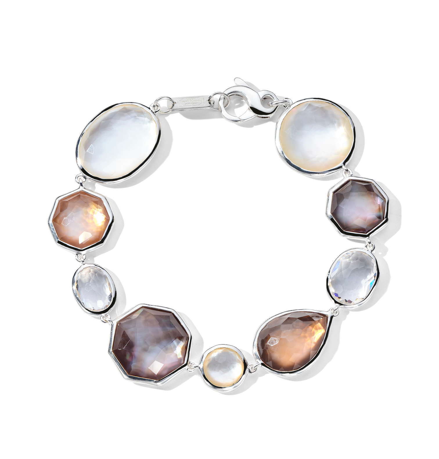 IPPOLITA Rock Candy Large Gemstone Row Flexible Bracelet in Sabbia